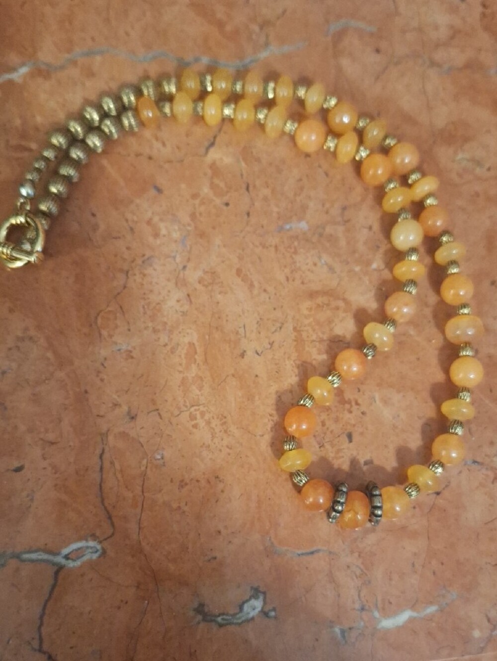 Carnelian Agate Beaded Necklace - Picture 6 of 7